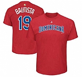 Dominican Republic Baseball 19 Jose Bautista Majestic 2017 World Baseball Classic Name & Number T-Shirt Red,baseball caps,new era cap wholesale,wholesale hats